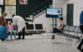 Hospital emergency waiting area